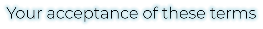 Your acceptance of these terms