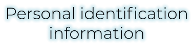 Personal identification information