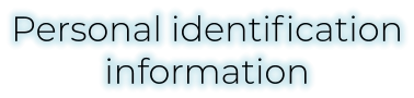 Personal identification information